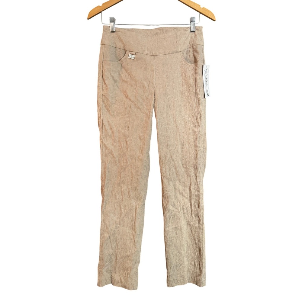 NWT Lulu B Textured Paisley Stretch Pants Tan Size 4